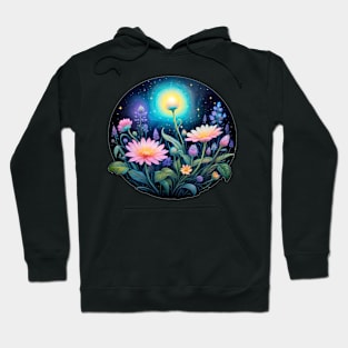 Pastel Dreamscape: Mschiffer's Handpainted Nighttime Marvel (404) Hoodie